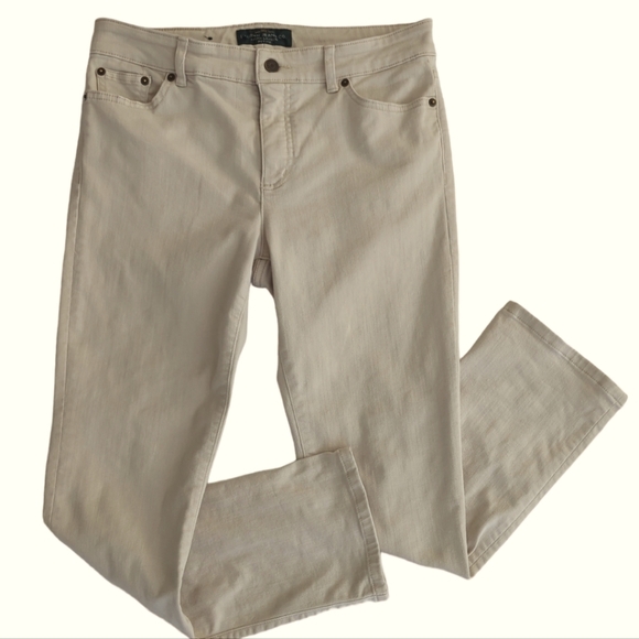 LRL Lauren Jeans Co. Ralph Lauren Heritage Jeans 10P Cream Wheat - Picture 2 of 16